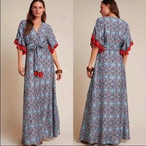 NWT Sachin + Babi Tasseled Maxi Dress, 6
